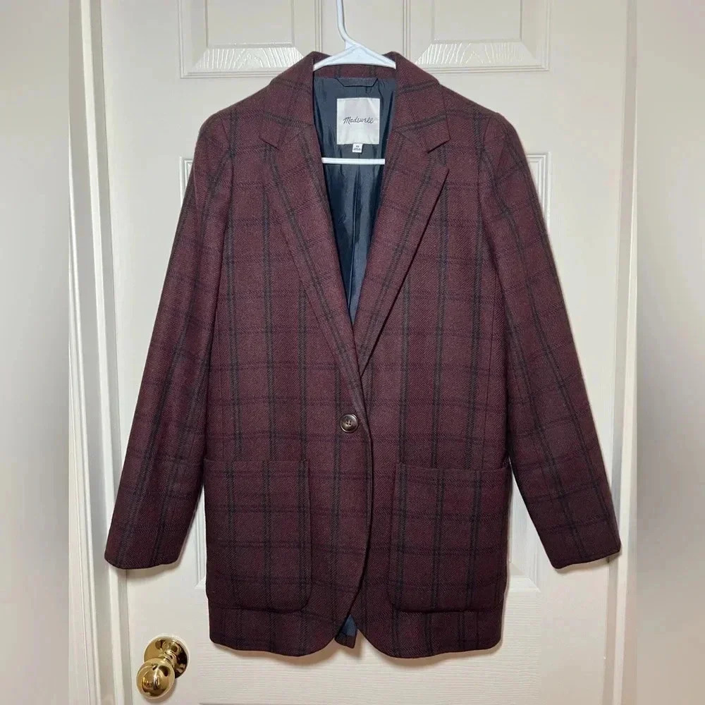 Madewell Plus Larsen Blazer in Windowpane